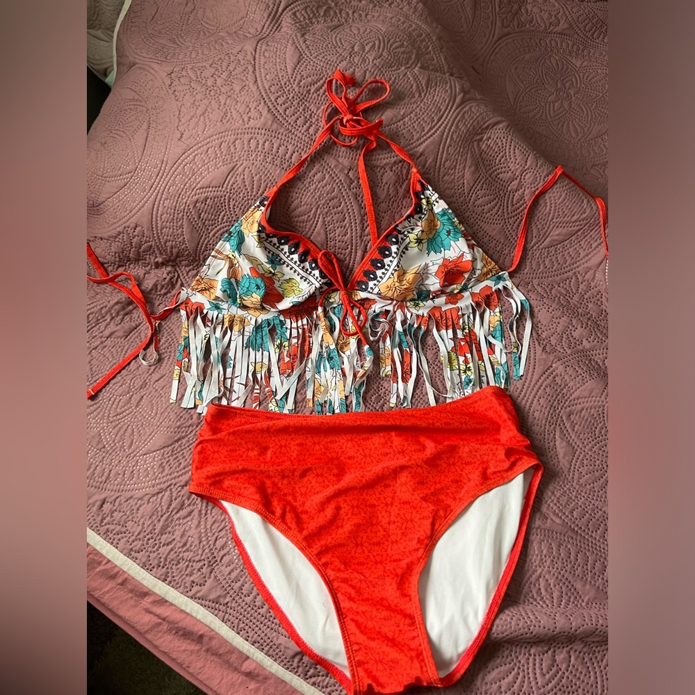 boho tassel swimsuit!